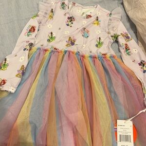 Magnetic Me Lavender Princess Print Rainbow Tulle Dress